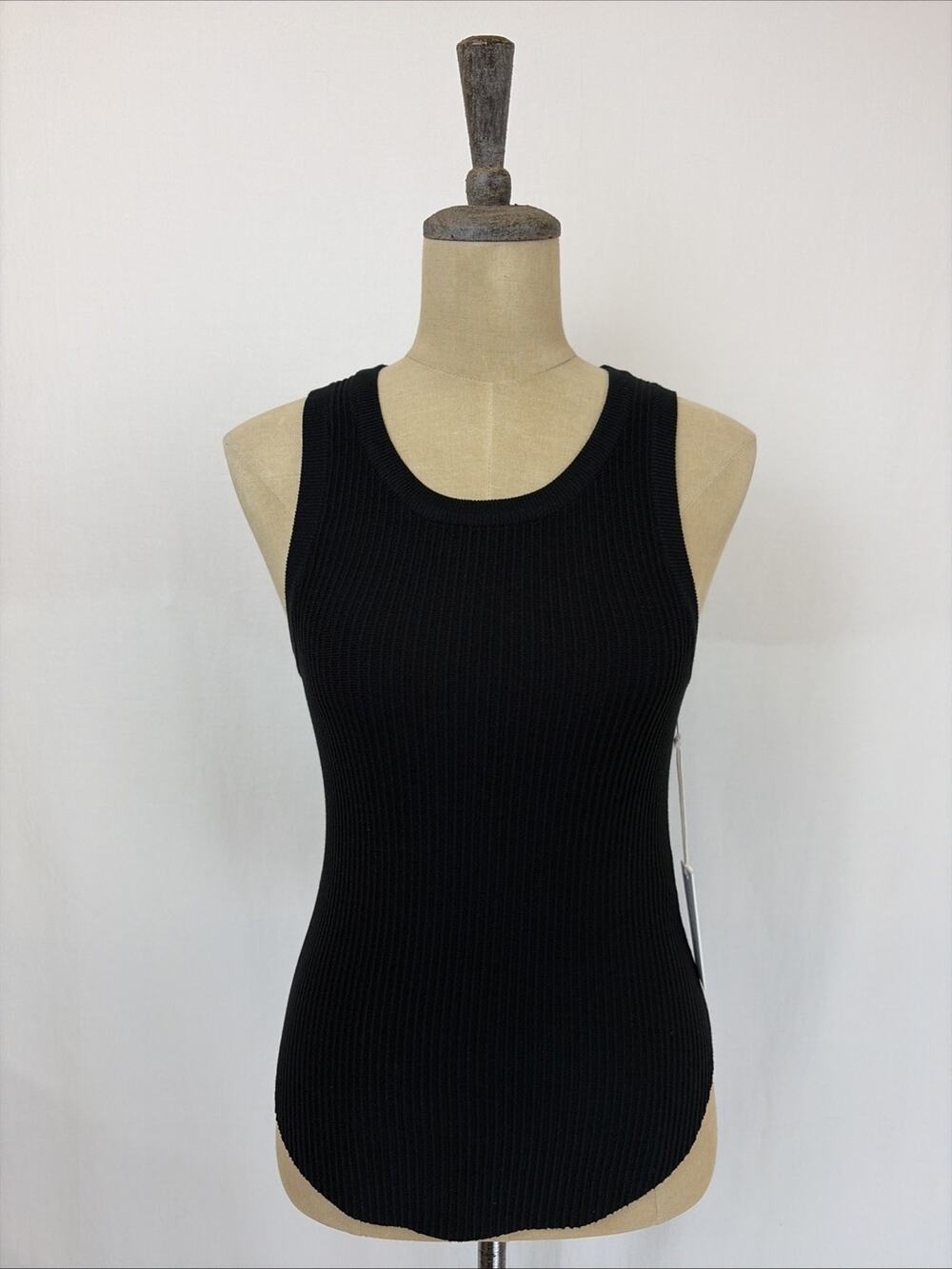 NWT Another Love "Cora" Black Ribbed Knit Tank XS #0639